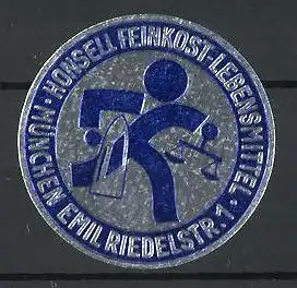 Reklamemarke München Honsell Feinkost-Lebensmittel, Emil Riedelstr. 1