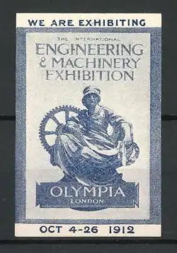 Reklamemarke London, Engineering & Machinery Exhibition 1912, Olympia