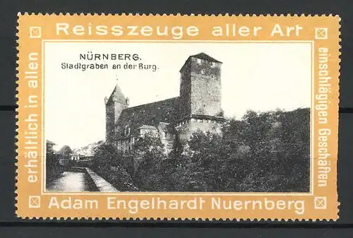 Reklamemarke Nürnberg, Stadtgraben an der Burg