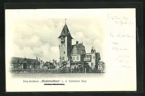 AK Gehrden, Blick zum Berg-Gasthaus Niedersachsen a. d. Gehrdener Berg