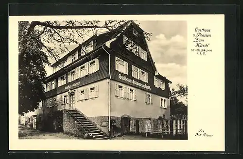 AK Schollbrunn, Gasthaus und Pension Zum Hirsch