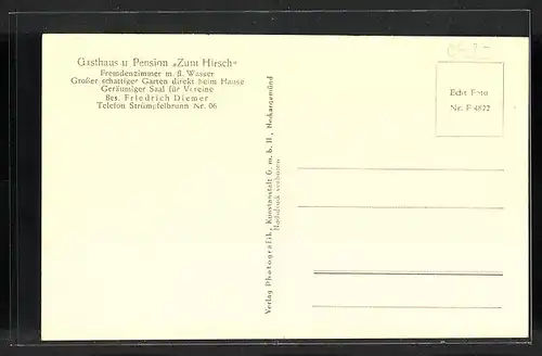 AK Schollbrunn, Gasthaus und Pension Zum Hirsch