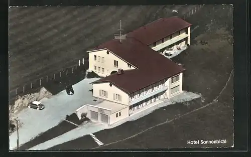 AK Trauchgau, Hotel Sonnenbichl aus der Vogelschau