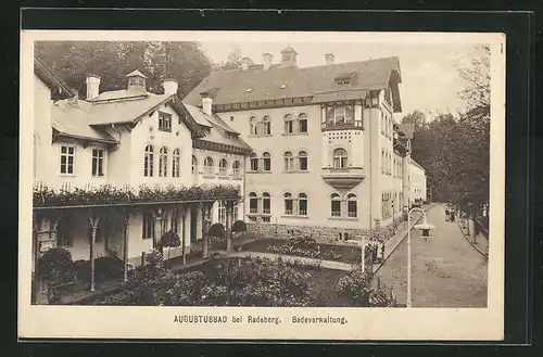 AK Augustusbad, Blick zur Badeverwaltung