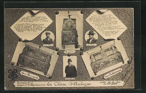 AK Ambazac, Diebe des Ambazac-Schreins 1907, Antony & Francois Thomas, A Faure