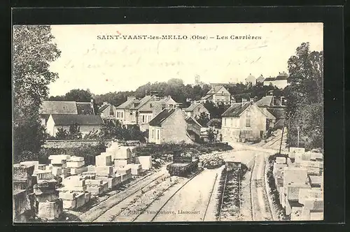 AK Saint-Vaast-les-Mello, Les Carrières, Steinbruch