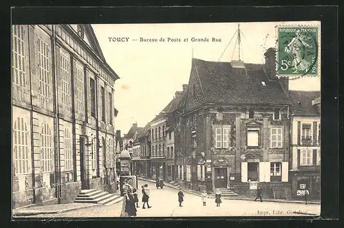AK Toucy, Bureau de Poste et Grande Rue