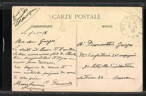 AK Villeblevin, La Rue des Colonies-Scolaires des XIIe et XXe Arrondissement