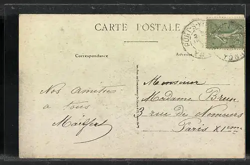 AK Michery, Vue panoramique, Pont sur Yonne