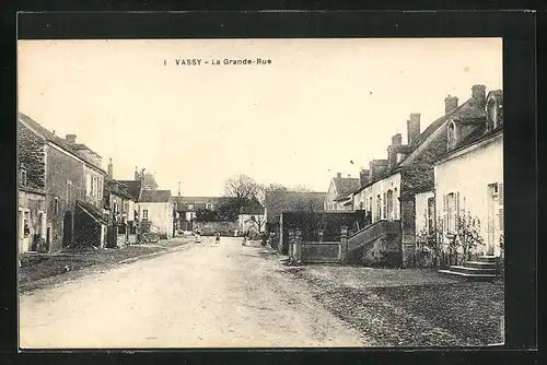 AK Vassy, La Grande-Rue