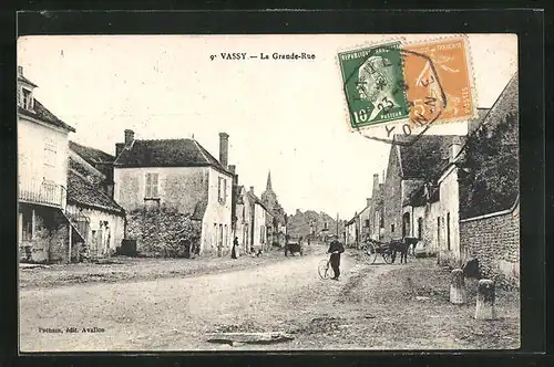 AK Vassy, La Grande-Rue