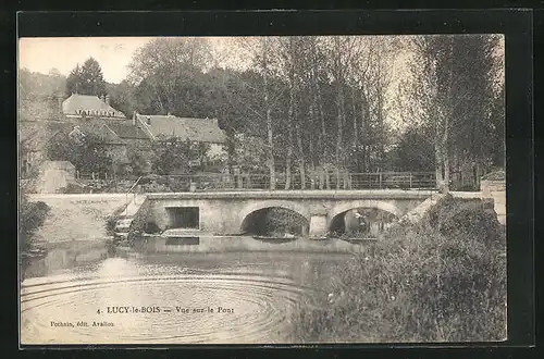 AK Lucy-le-Bois, Vue sur le Pont