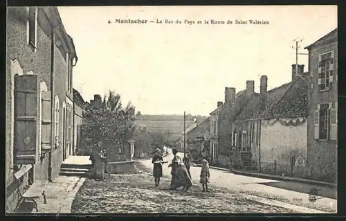 AK Montacher, Le Bas du Pays et la Route de Saint Valérien