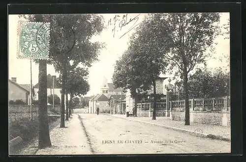 AK Ligny-le-Chatel, Avenue de la Gare