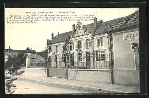 AK Malay-le-Grand, Ecoles et Mairie