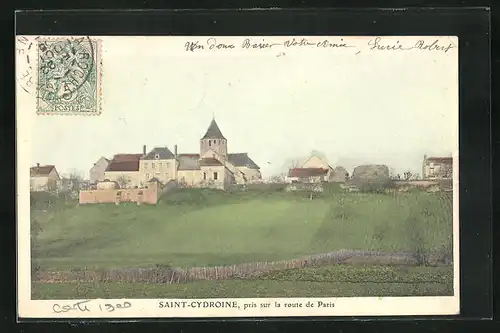 AK Saint-Cydroine, Totalansicht der Ortschaft