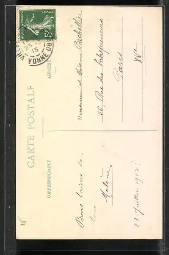 AK Villeneuve-la-Guyard, La Rue Housset