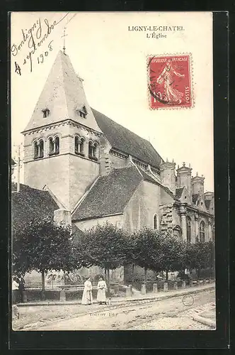 AK Ligny-le-Chatel, L`Église, Kirche
