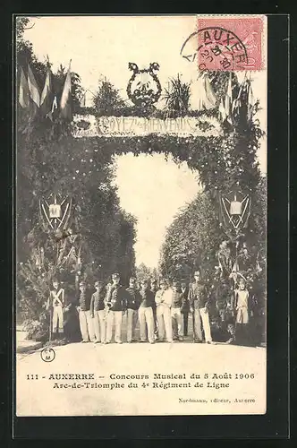 AK Auxerre, Concours Musical du 5 Aout 1906, Sängerfest