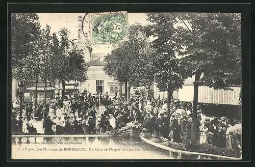 AK Bordeaux, Exposition Maritime, Un Coin de l`Exposition pendant le Concert