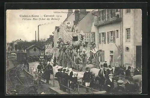 AK Chalon-s-Saone, Carnaval 1914, L`Oiseau Bleu, Fasching