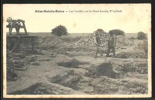 AK Alise-Sainte-Reine, Les Fouilles sur le Mont-Auxois, Ausgrabung