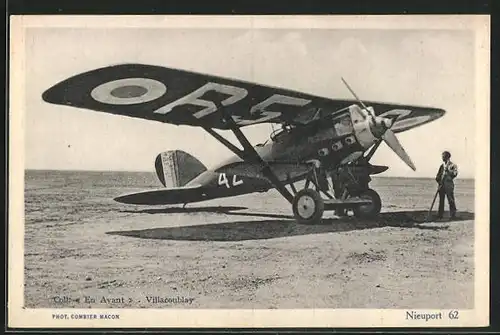 AK Flugzeug Nieuport 62 vor dem Start