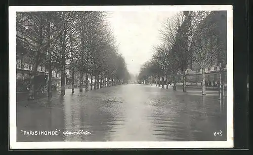 AK Paris, Paris-Inondè - Avenue d`Antin, Hochwasser