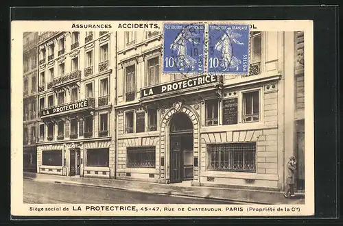 AK Paris, La Protectrice, 45-47 Rue de Chateaudun