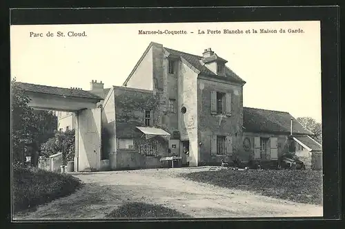 AK Marnes-la-Coquette, La Porte Blanche et la Maison du Garde