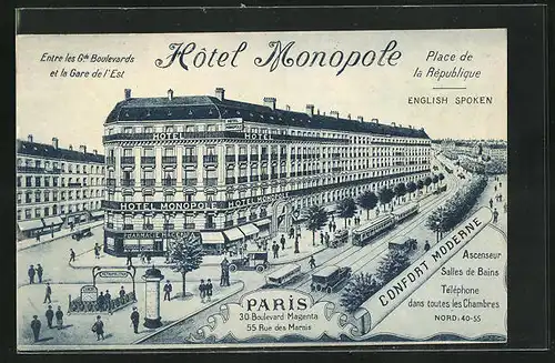 AK Paris, Hotel Monopole, Place de la Republique
