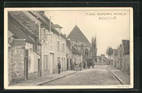 AK Roinville, Une Rue, Plaque Municipale Michelin