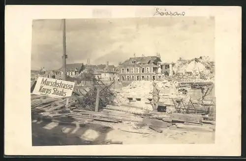 AK Soissons, La Ville détruite