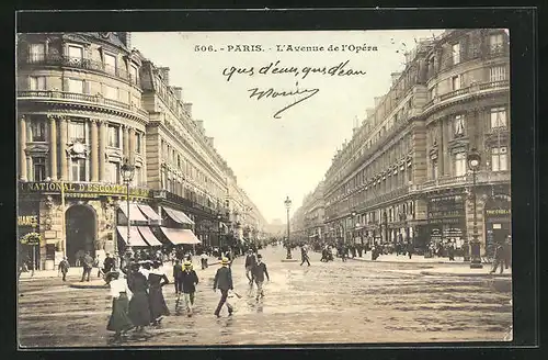 AK Paris, L`Avenue de l`Opéra