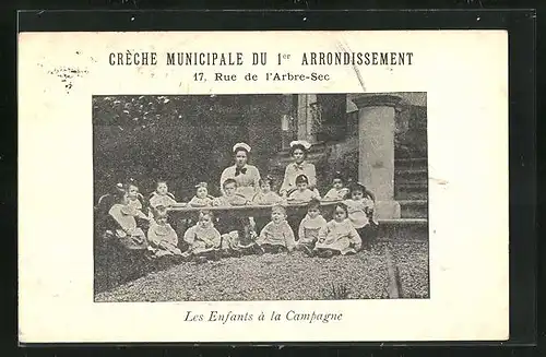 AK Paris, Crèche Municipale, 17 Rue de l`Arbrec-Sec - Les Enfants à la Campagne