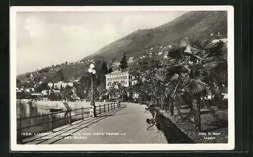 Foto-AK Locarno, Vista verso la Madonna del Sasso