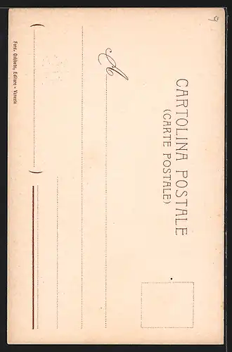 Lithographie Venezia, Piazza e Basilica di S. Marco um 1900