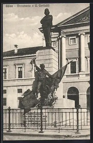 AK Udine, Monumento a G. Garibaldi