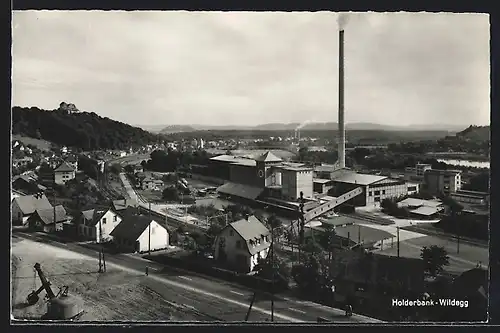 AK Holderbank-Wildegg, Ortsansicht mit Strassenpartie
