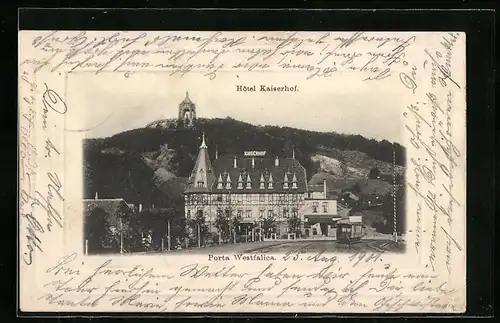 AK Porta Westfalica, Blick auf Hotel Kaiserhof