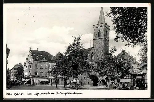 AK Erfurt, Wenigemarkt mit St. Aegidienkirche