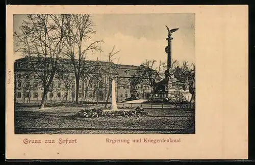 AK Erfurt, Regierung und Kriegerdenkmal