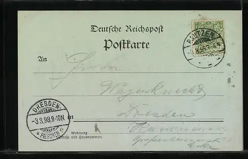 AK Zwickau, Blick v. d. Paradiesbrücke