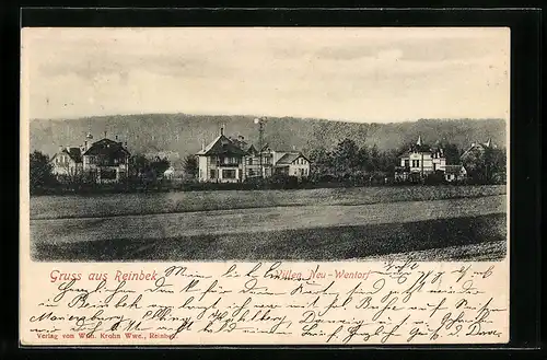 AK Reinbek, Blick auf Villen Neu-Wentorf