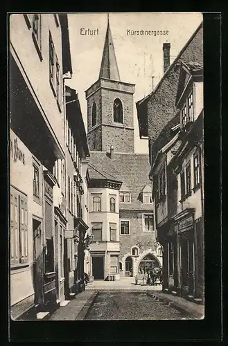 AK Erfurt, Blick in die Kürschnergasse