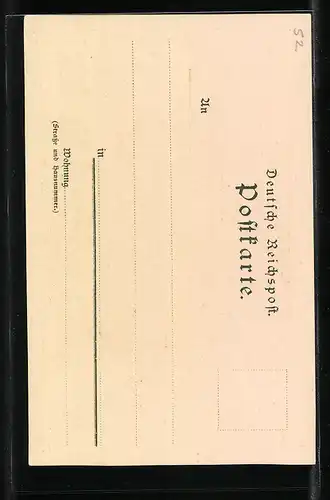 Künstler-AK Karl Mutter: Mosbach, Rathaus und Denkmal