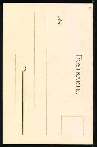 Lithographie Diessen a. Ammersee, Strassenpartie am Markt