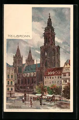 Künstler-AK Karl Mutter: Heilbronn, Partie der Kilianskirche