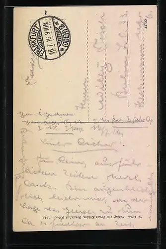 AK Frankfurt, Postgebäude, Kgl. Regierung, Oderbrücke