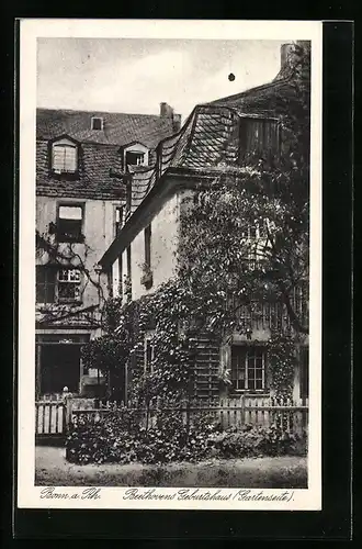AK Bonn a. Rh., Beethovens Geburtshaus, Gartenseite